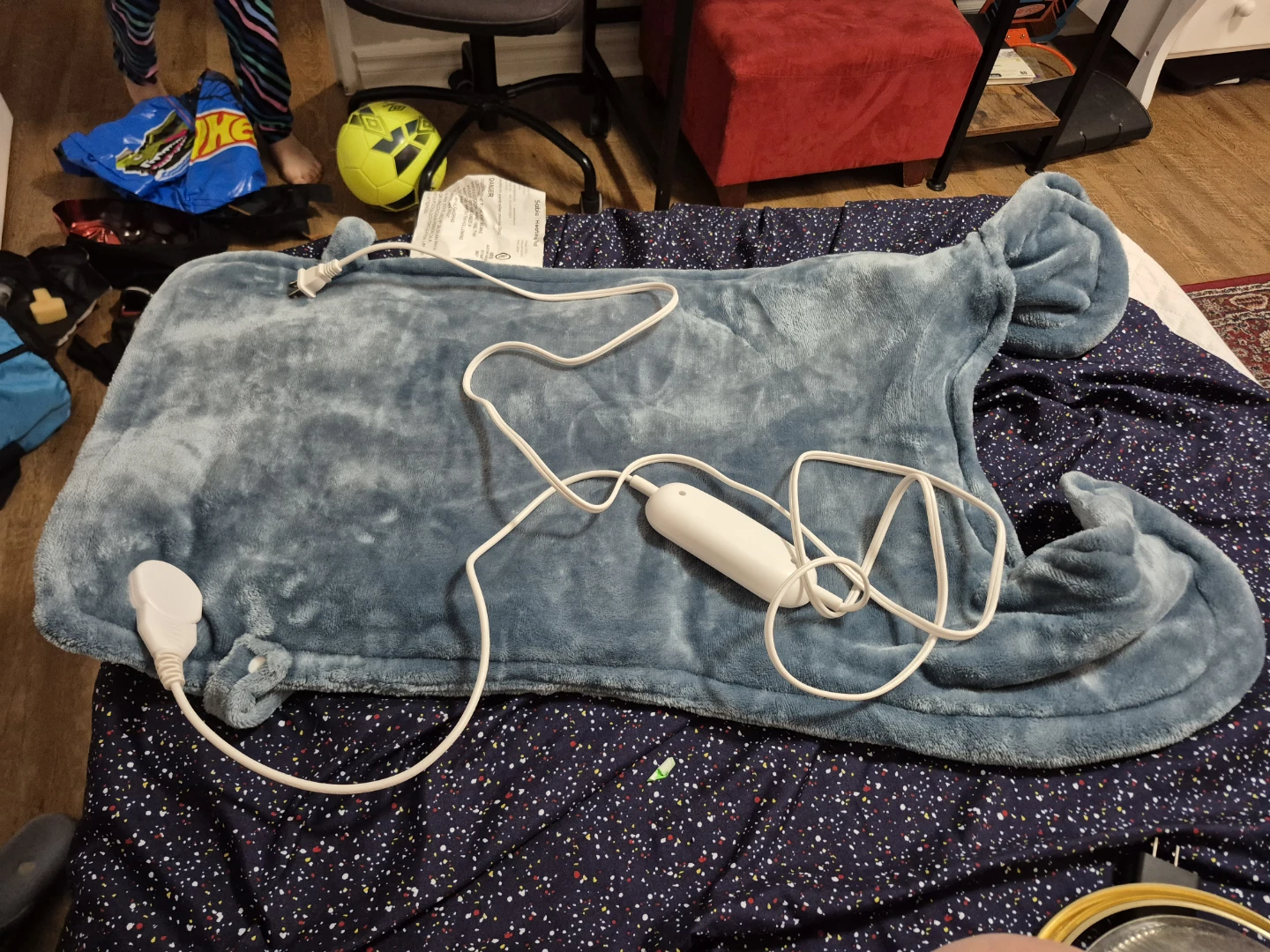 Blue Heated Throw Blanket - photo 2