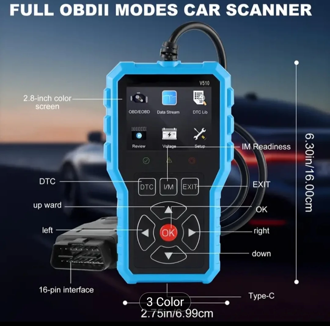 V510 OBDII Car Diagnostic Scanner Tool - photo 2