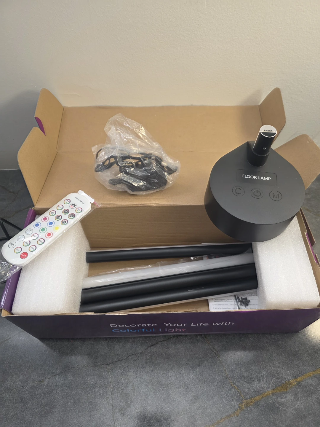 Modern LED Floor Lamp with Remote Control - photo 2