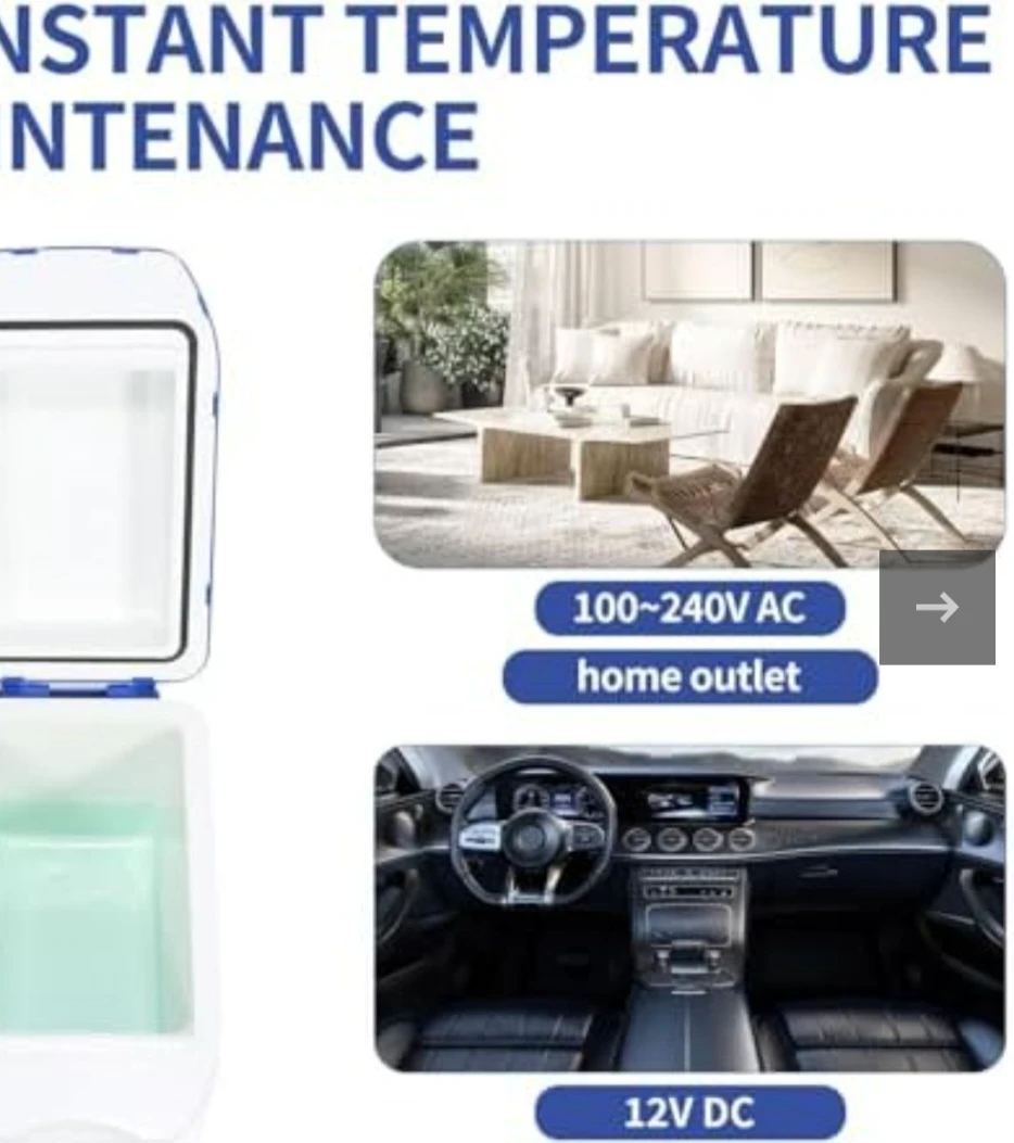 Portable 2-in-1 Car Fridge (Cooler & Warmer) - 7.5L - Brand New - photo 4