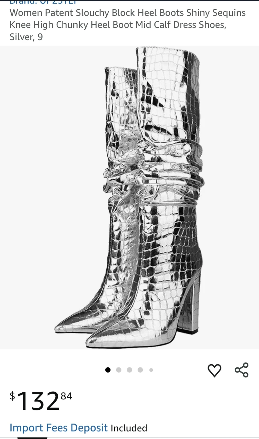 Silver Metallic Boots - photo 2