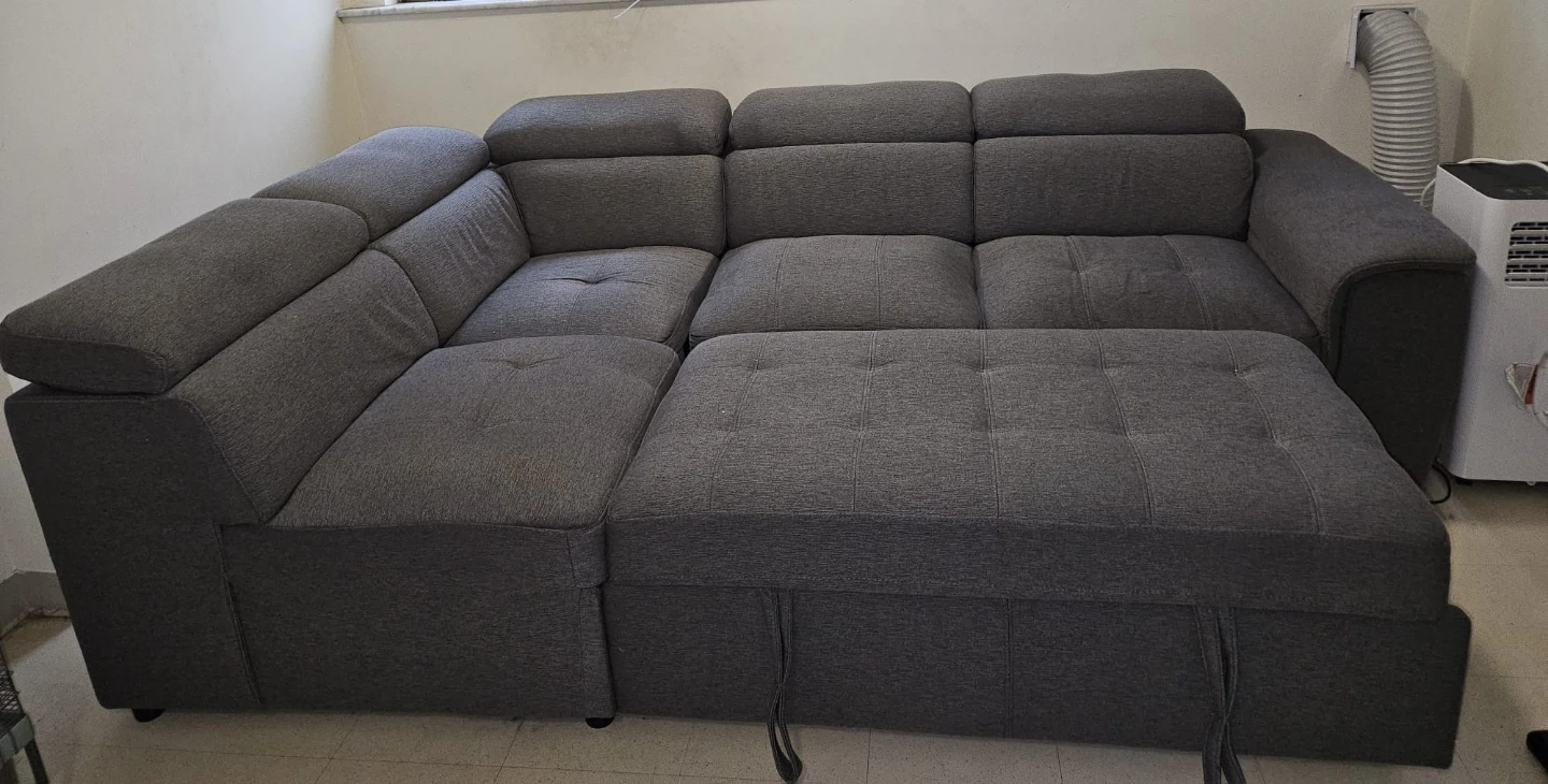 Grey Sectional Sofa with Storage - photo 2