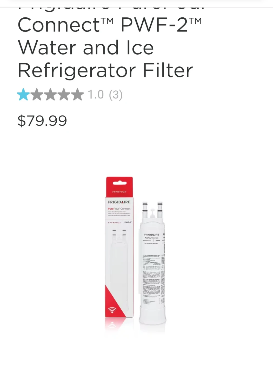 Frigidaire PurePour Connect™M PWF-2TM Water