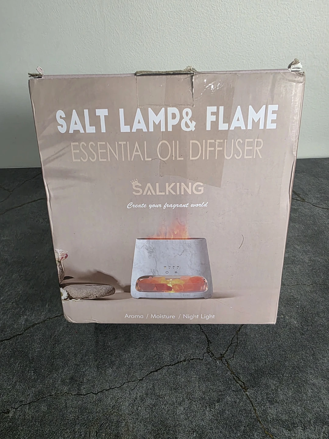 SALKING 3-in-1 Flame Diffuser & Salt Lamp