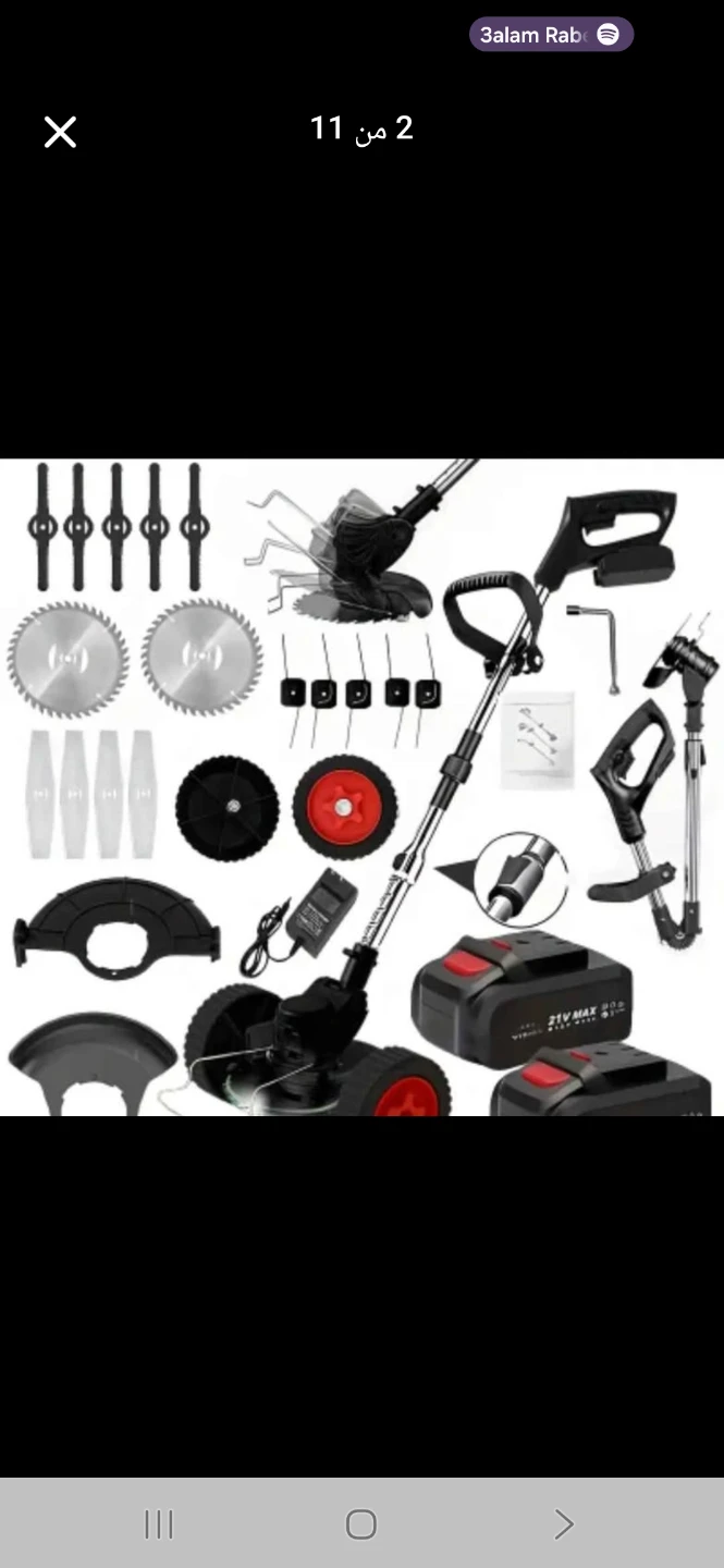 High-powered trimmer motor Ultimate Cordless Grass Trimmer Kit