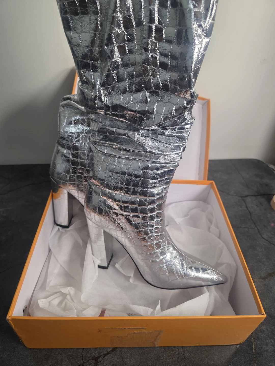 Silver Metallic Boots - photo 3