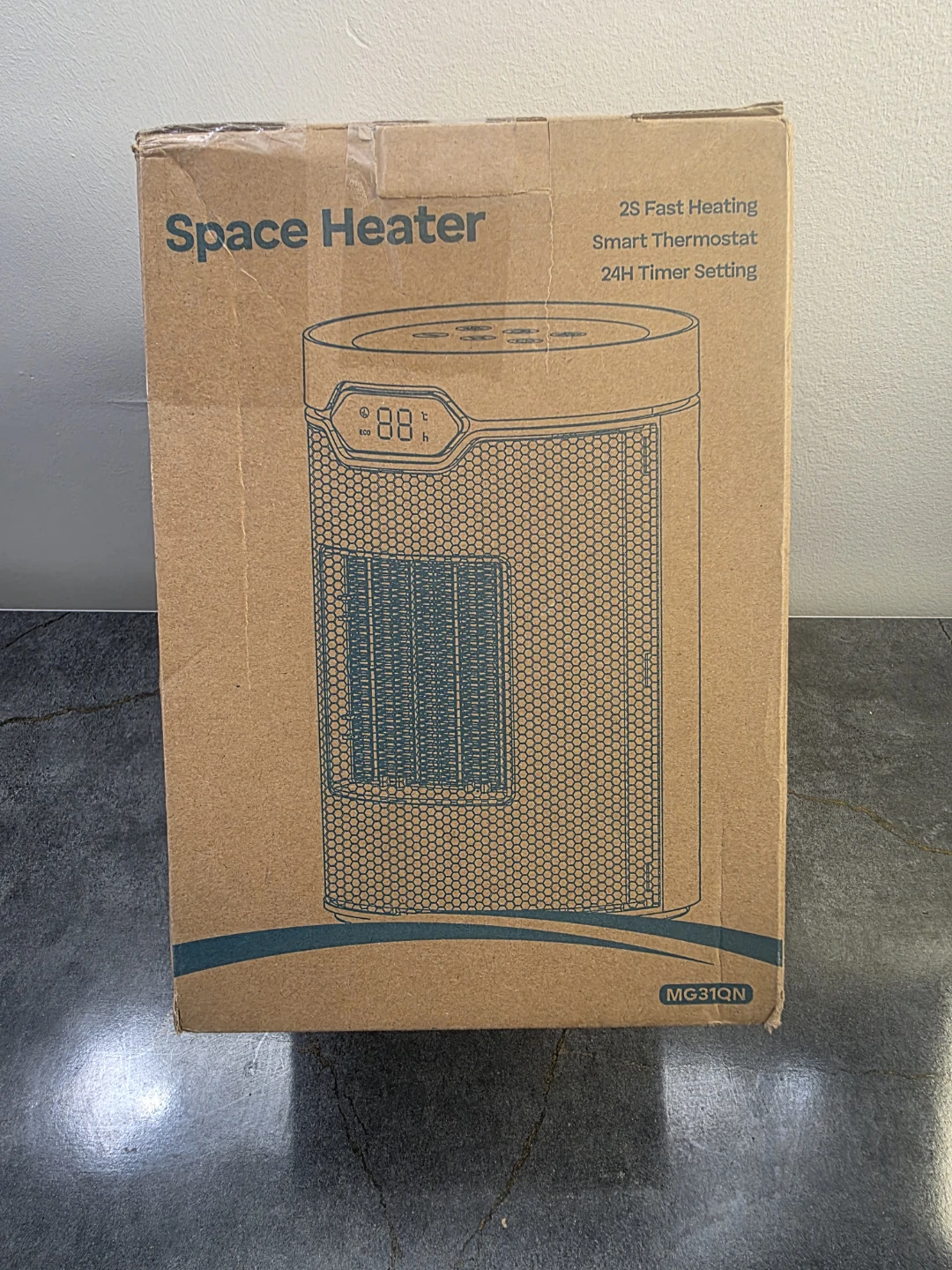 Space Heater with Smart Thermostat and 24H Timer