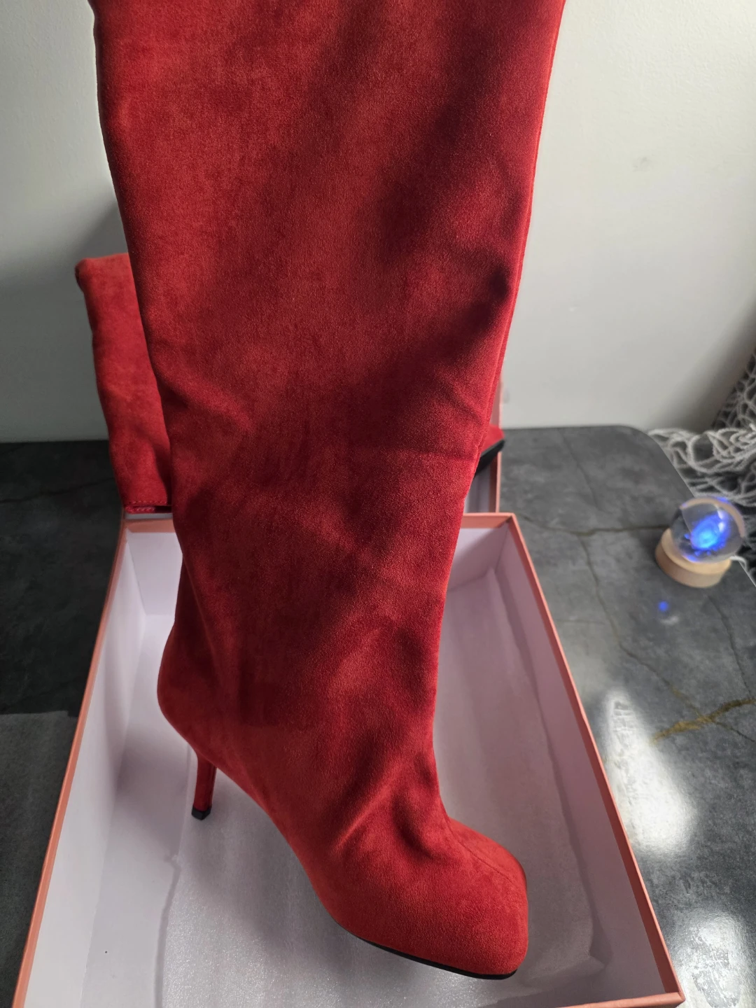 Voz Tolls Red Suede Knee-High Boots - Size 39 - photo 2