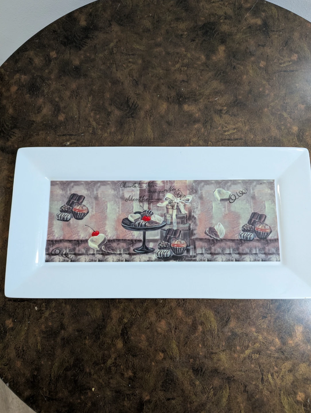 Rectangular serving platter with dessert design - photo 2