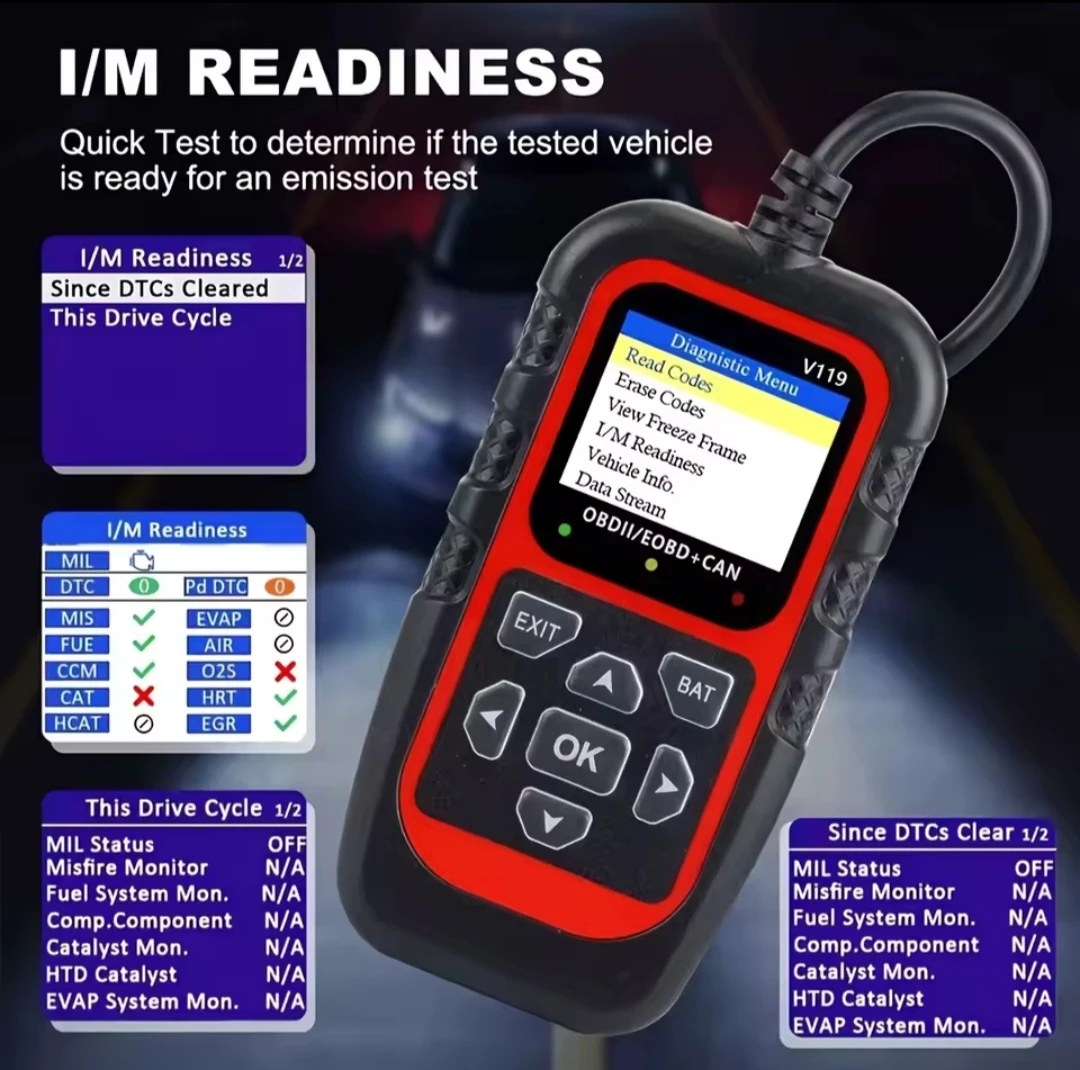 V119 OBDII/EOBD+CAN Diagnostic Scan Tool - photo 5