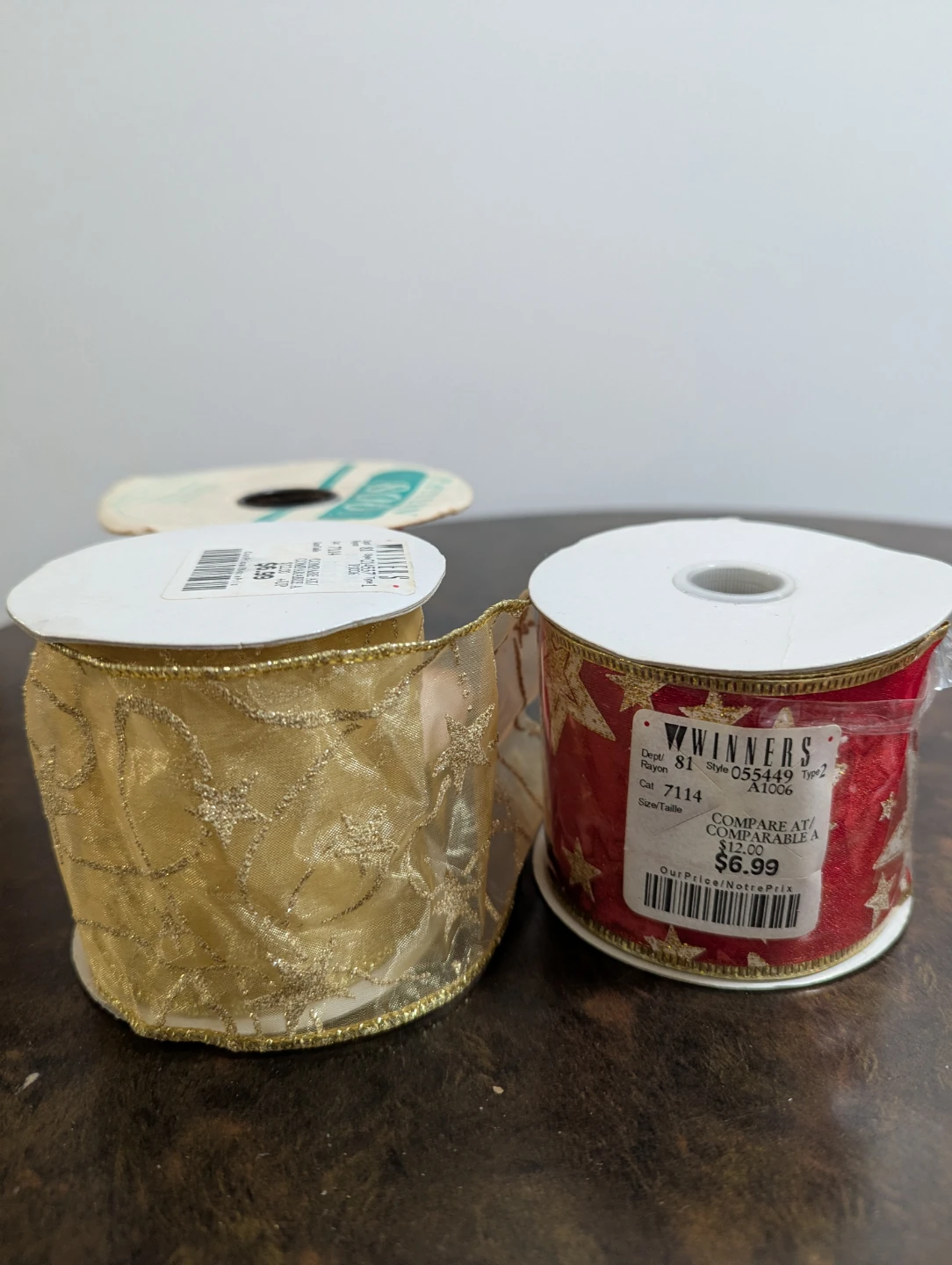 Ribbon Set - Gold Star & Red Stars