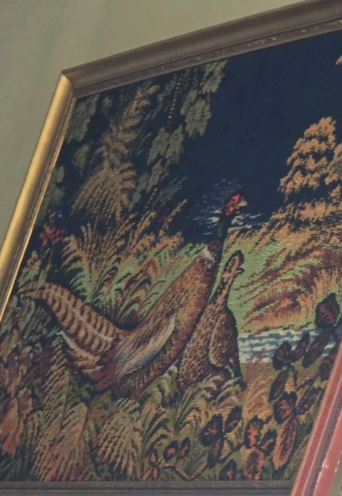 Framed Pheasant Tapestry