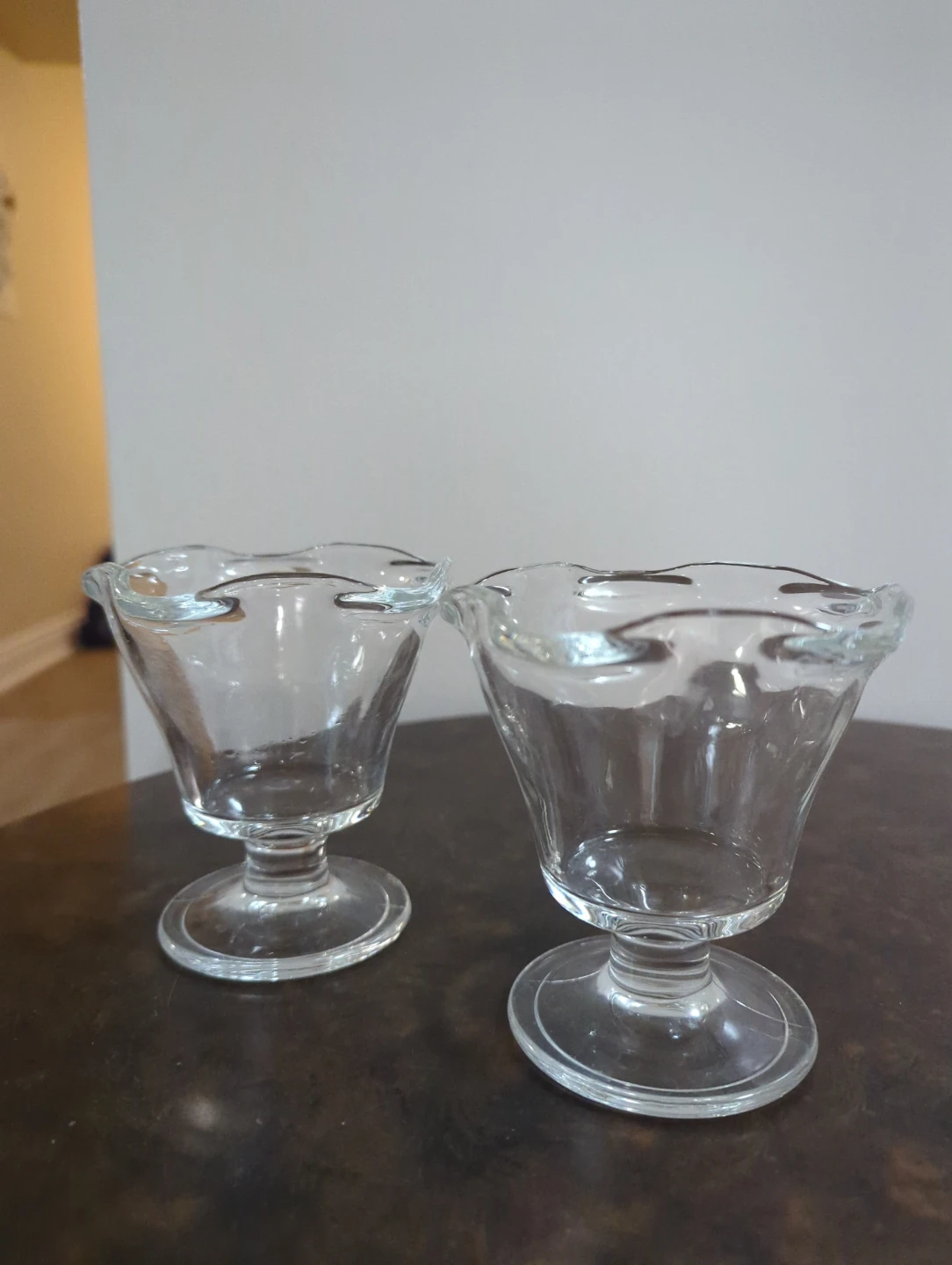 Set of 2 Clear Glass Ice Cream Bowls - photo 3