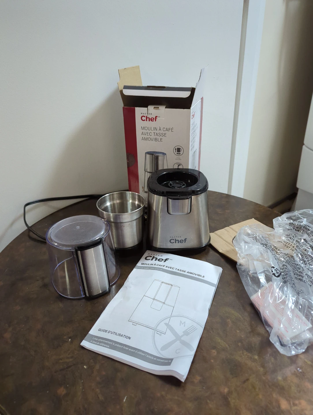 Master Chef Electric Coffee Grinder with Removable Cup - photo 2