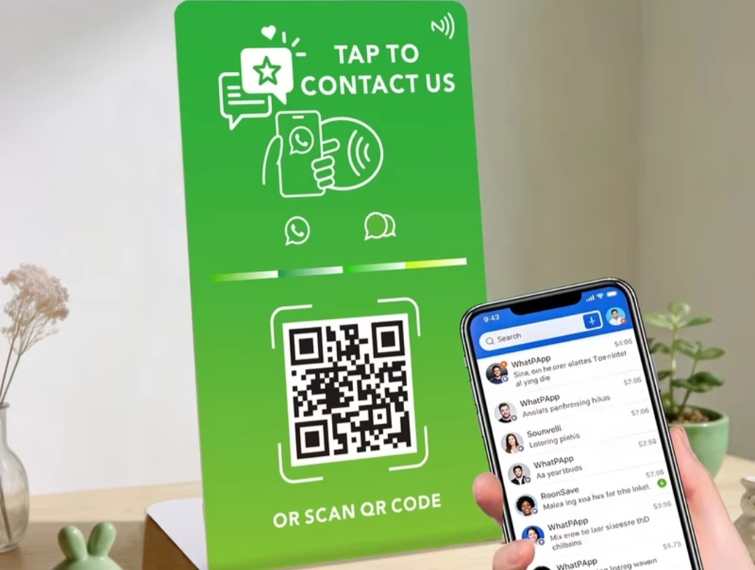 Business Social Media & Review QR Code Stand - photo 3