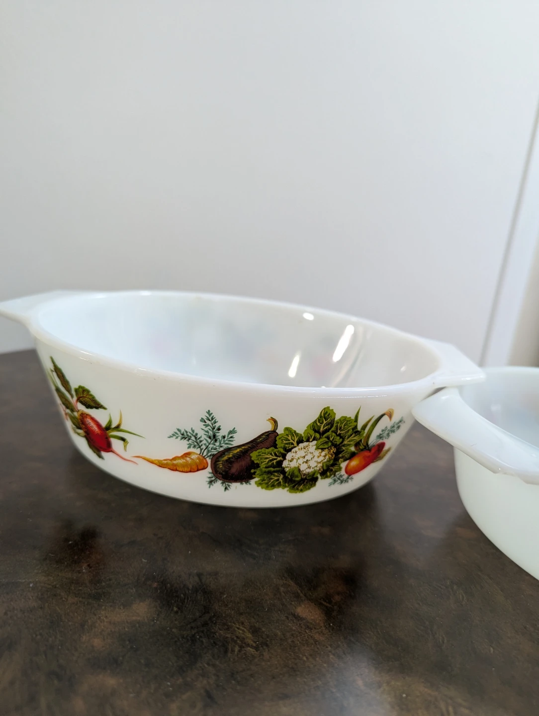 Pyrex Oval Casserole Dish with Vegetable Pattern - Set of 2 - photo 2