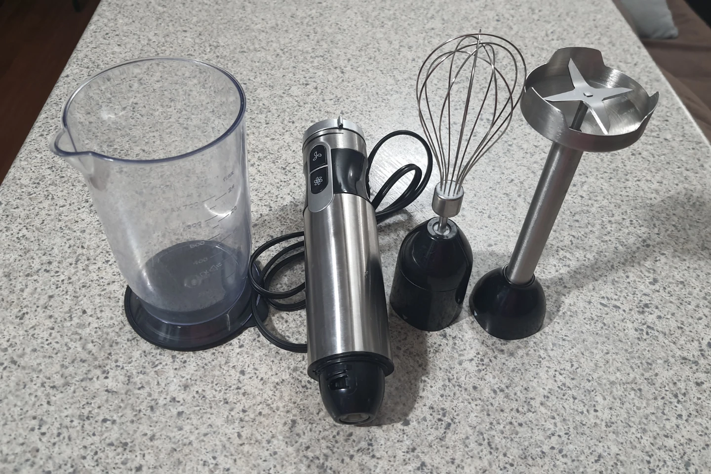 Hand Blender with Whisk and Beaker
