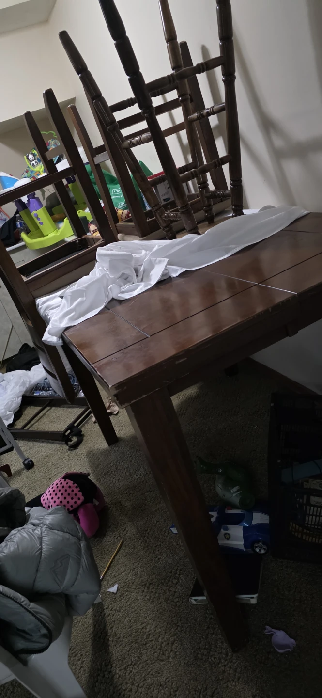 Wooden Dining Table with chairs
