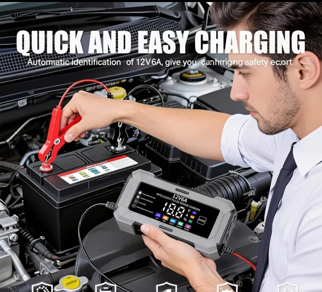 12V6A Intelligent Pulse Battery Charger - photo 2