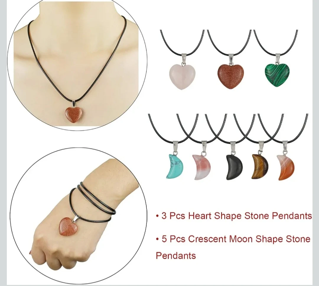 Crescent Moon Pendant Necklaces brand New - photo 4