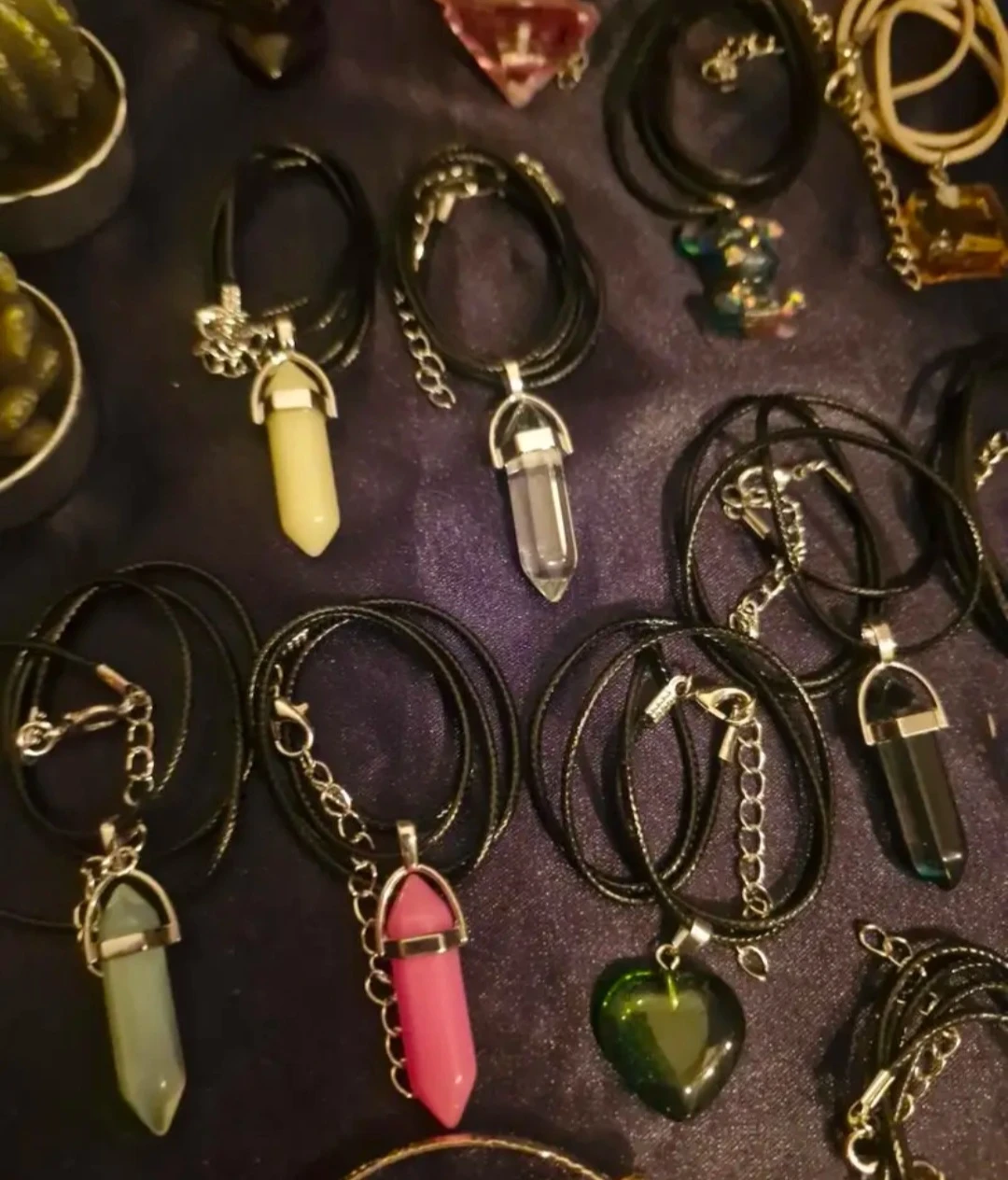 Assorted Crystal Point & Moon Necklaces