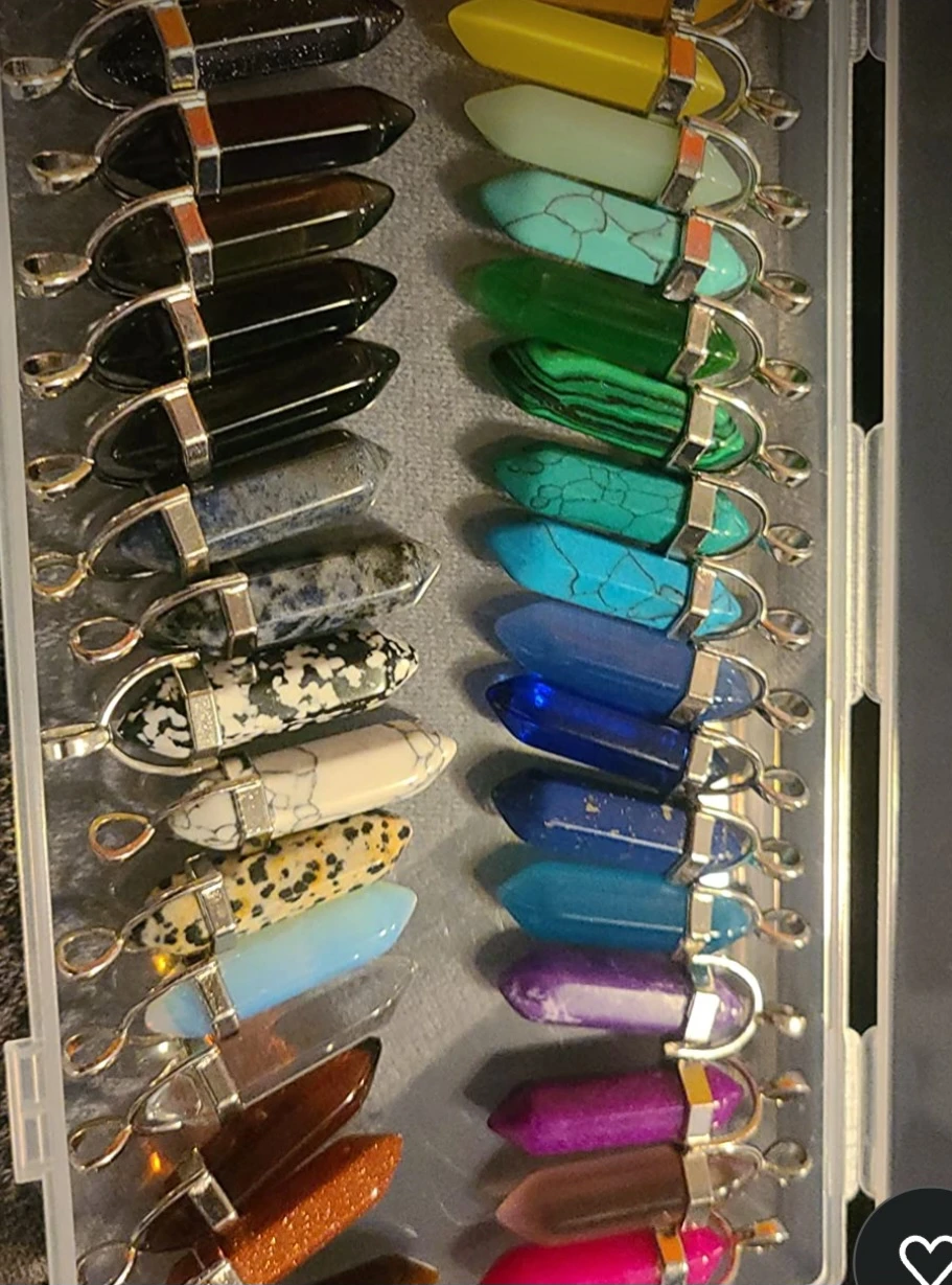 Crystal Point Pendants on Necklaces (Assorted Colours) - photo 4