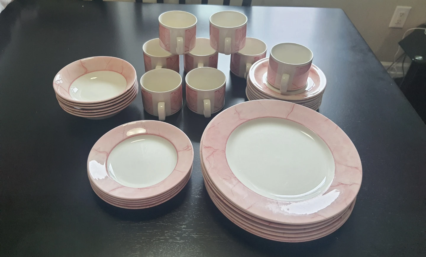 Pink  Dinnerware Set