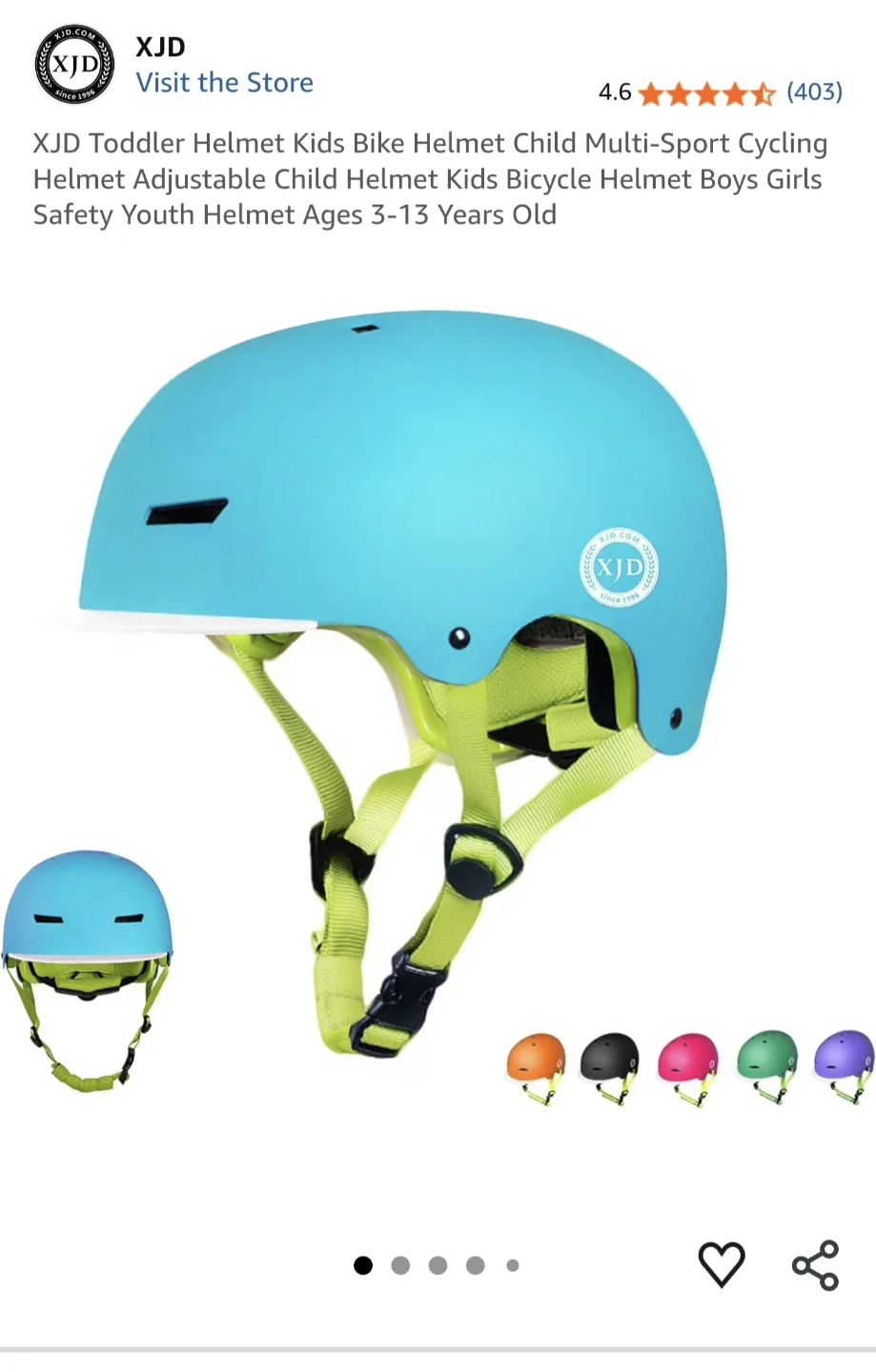 XJD Toddler Kids Bike Helmet - Blue