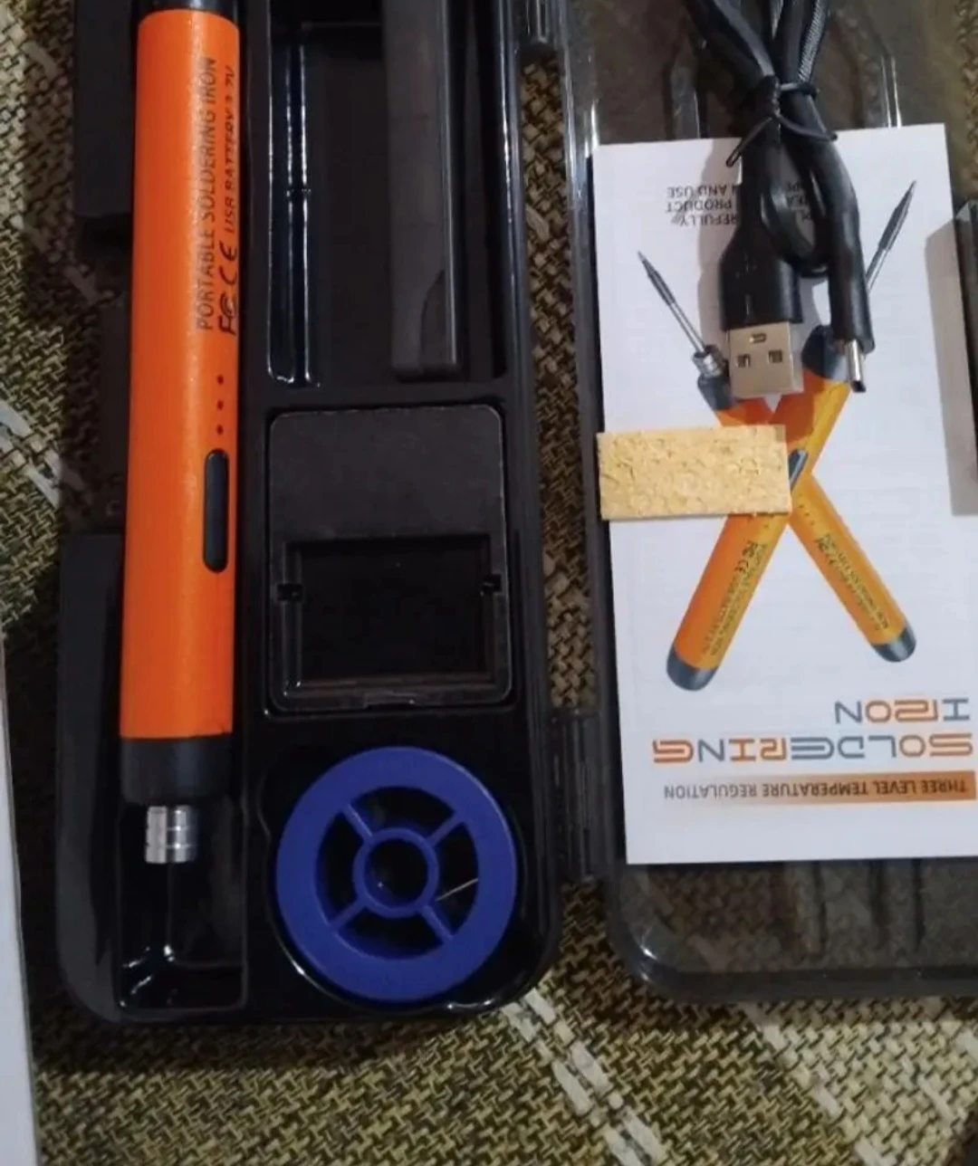 Portable Soldering Iron Kit, USB Rechargeable