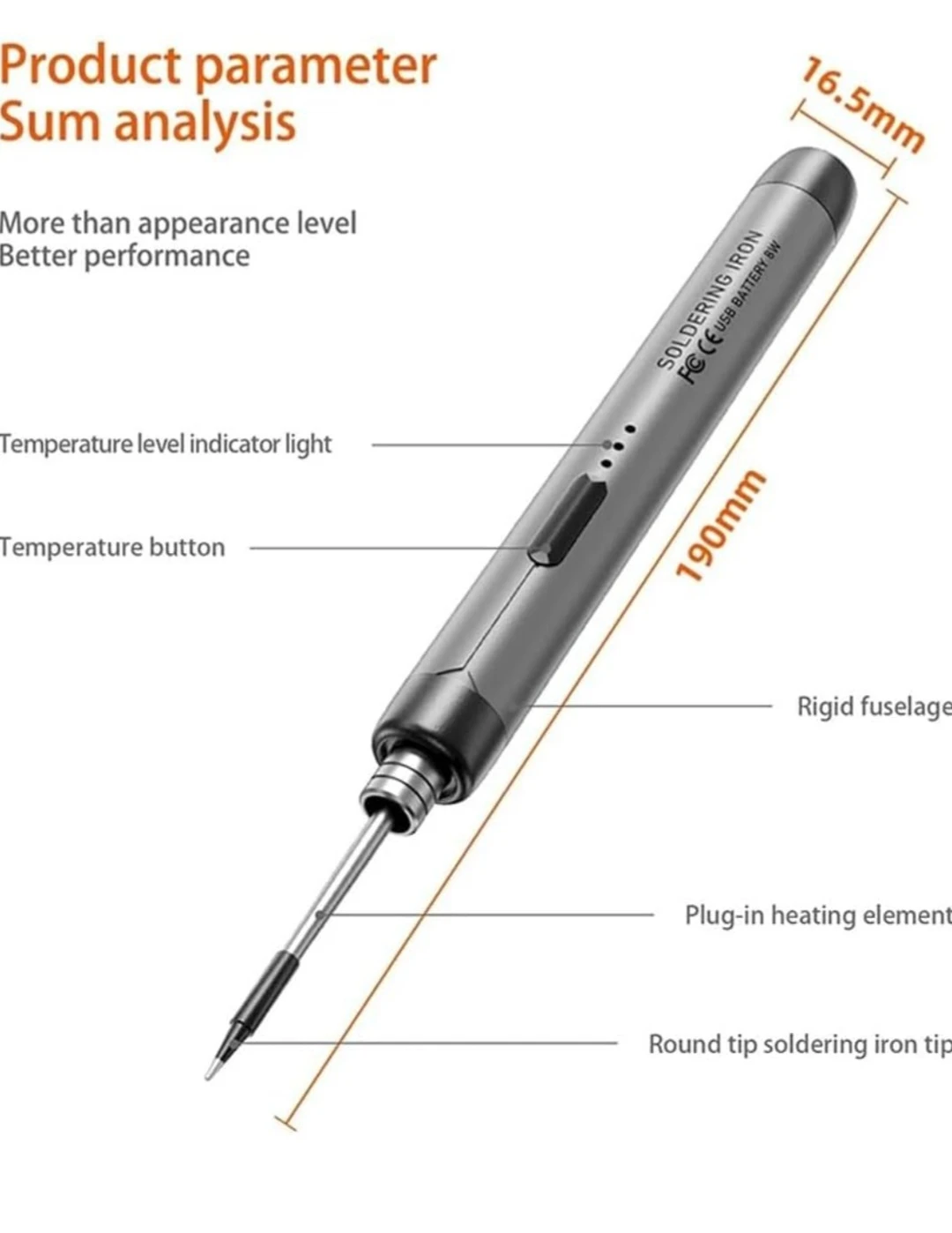 Portable Soldering Iron Kit, USB Rechargeable - photo 5