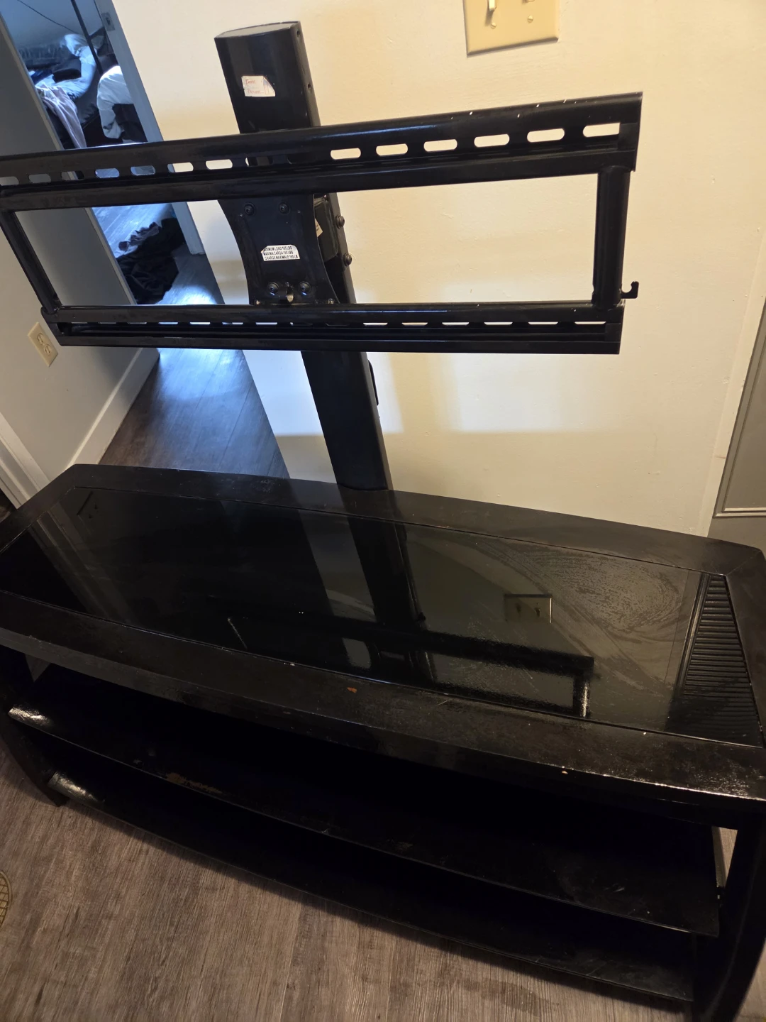Black TV Stand with Mount