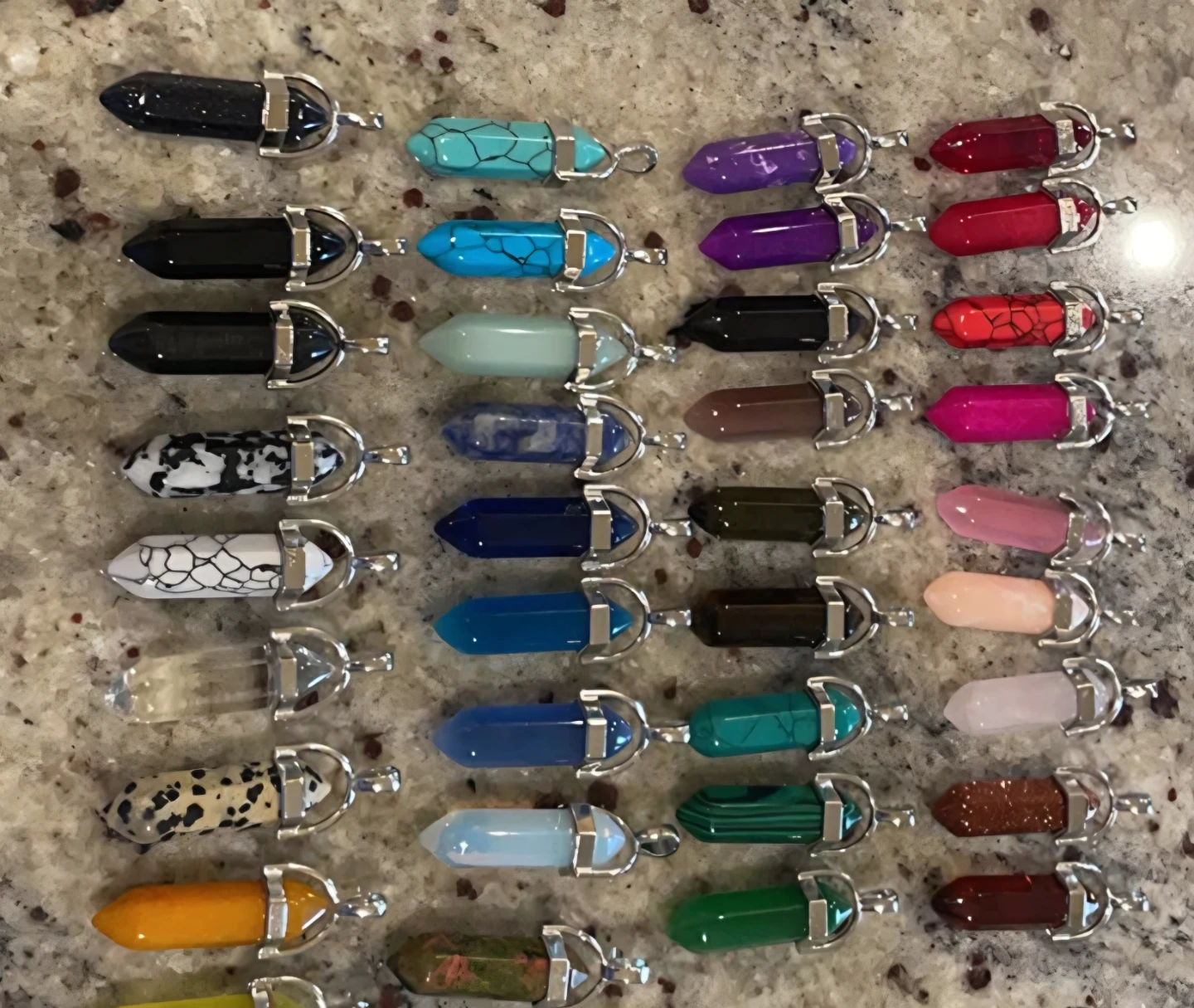 Crystal Point Pendants on Necklaces (Assorted Colours) - photo 5