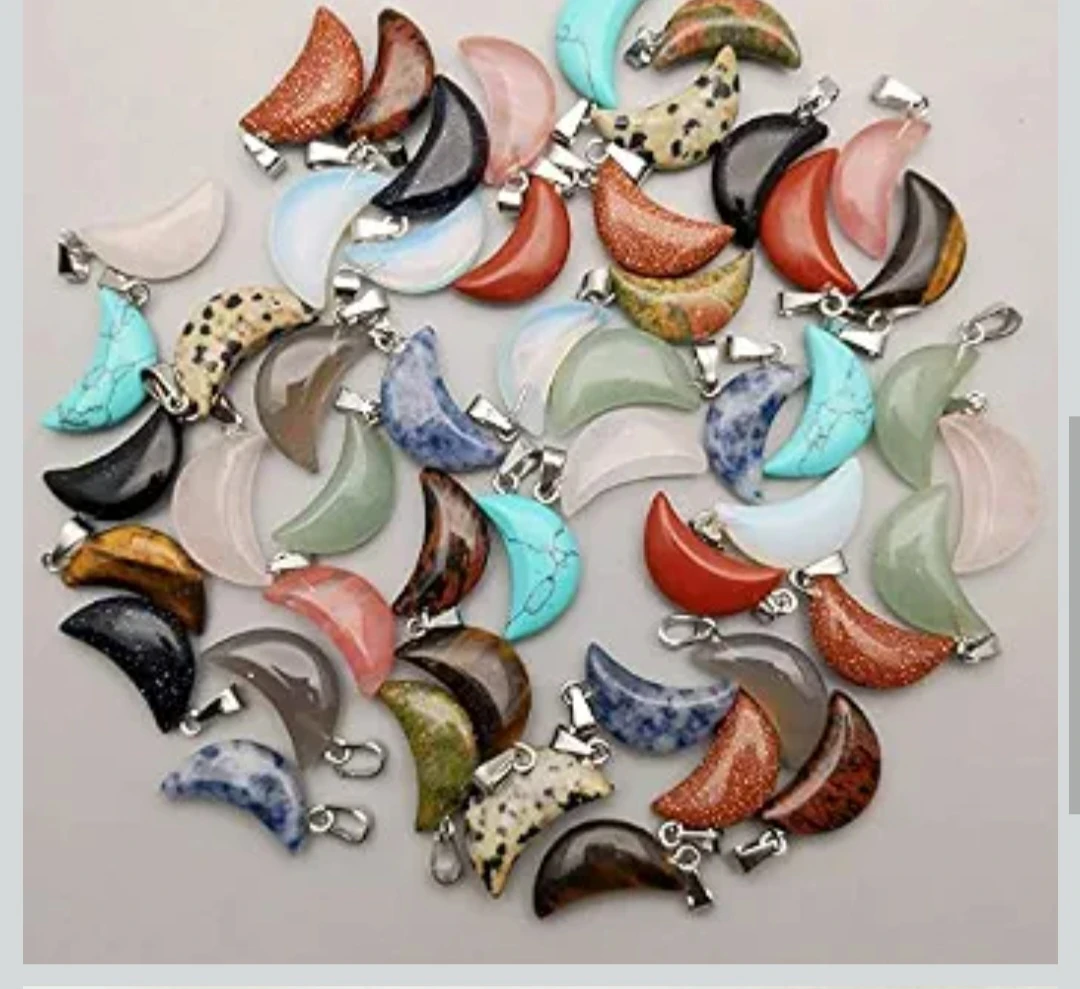 Crescent Moon Pendant Necklaces brand New - photo 5