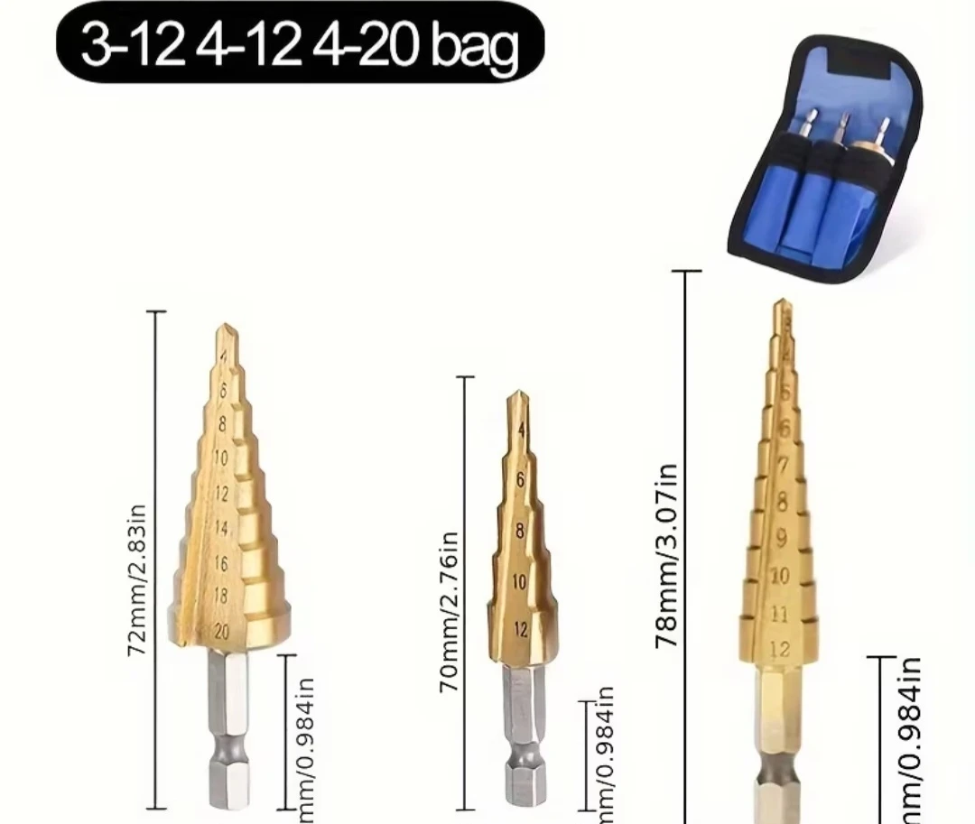 Step Drill Bit Set (3-Piece) - photo 4