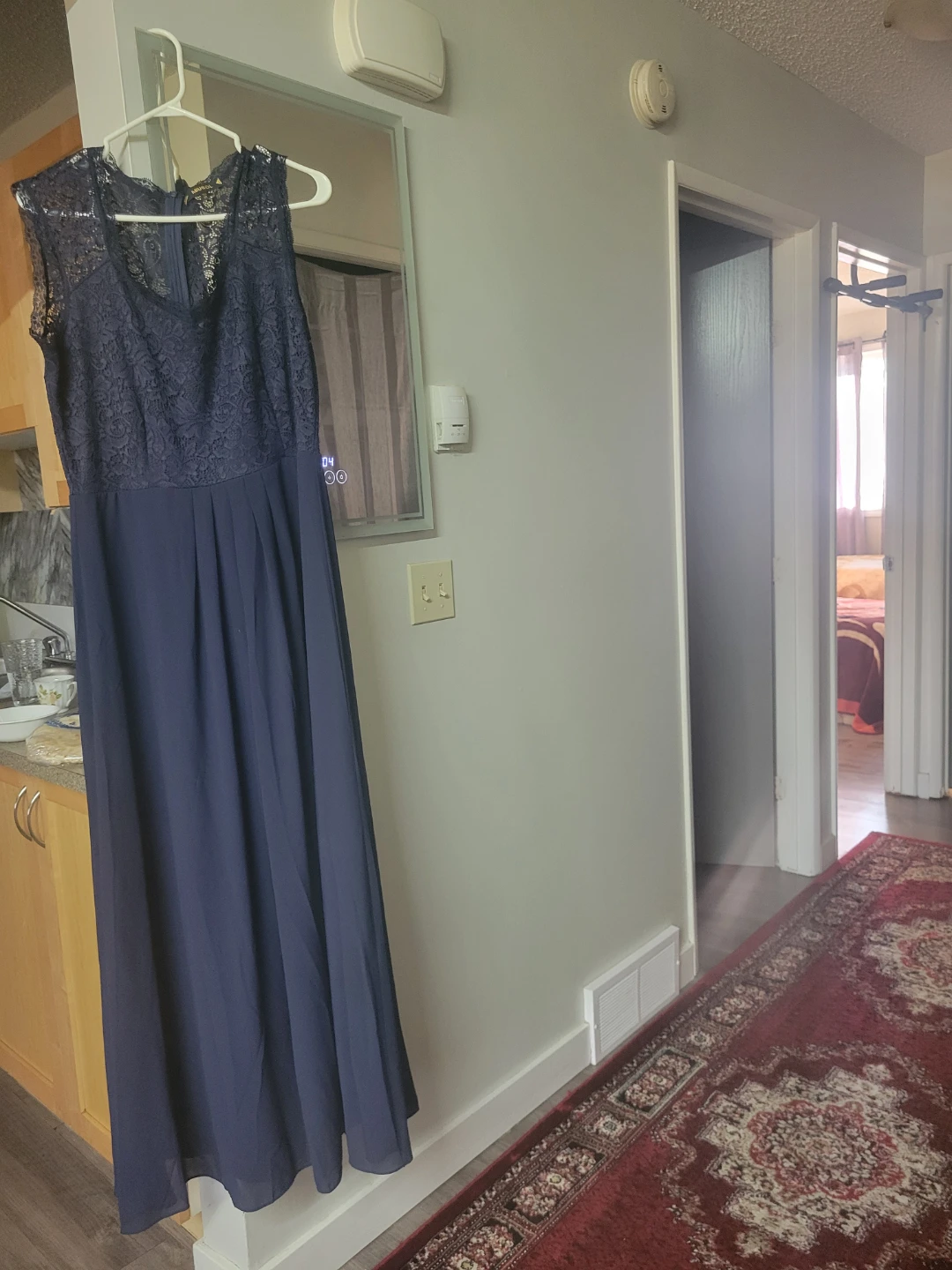 MIUSOL Navy Blue Lace Maxi Dress