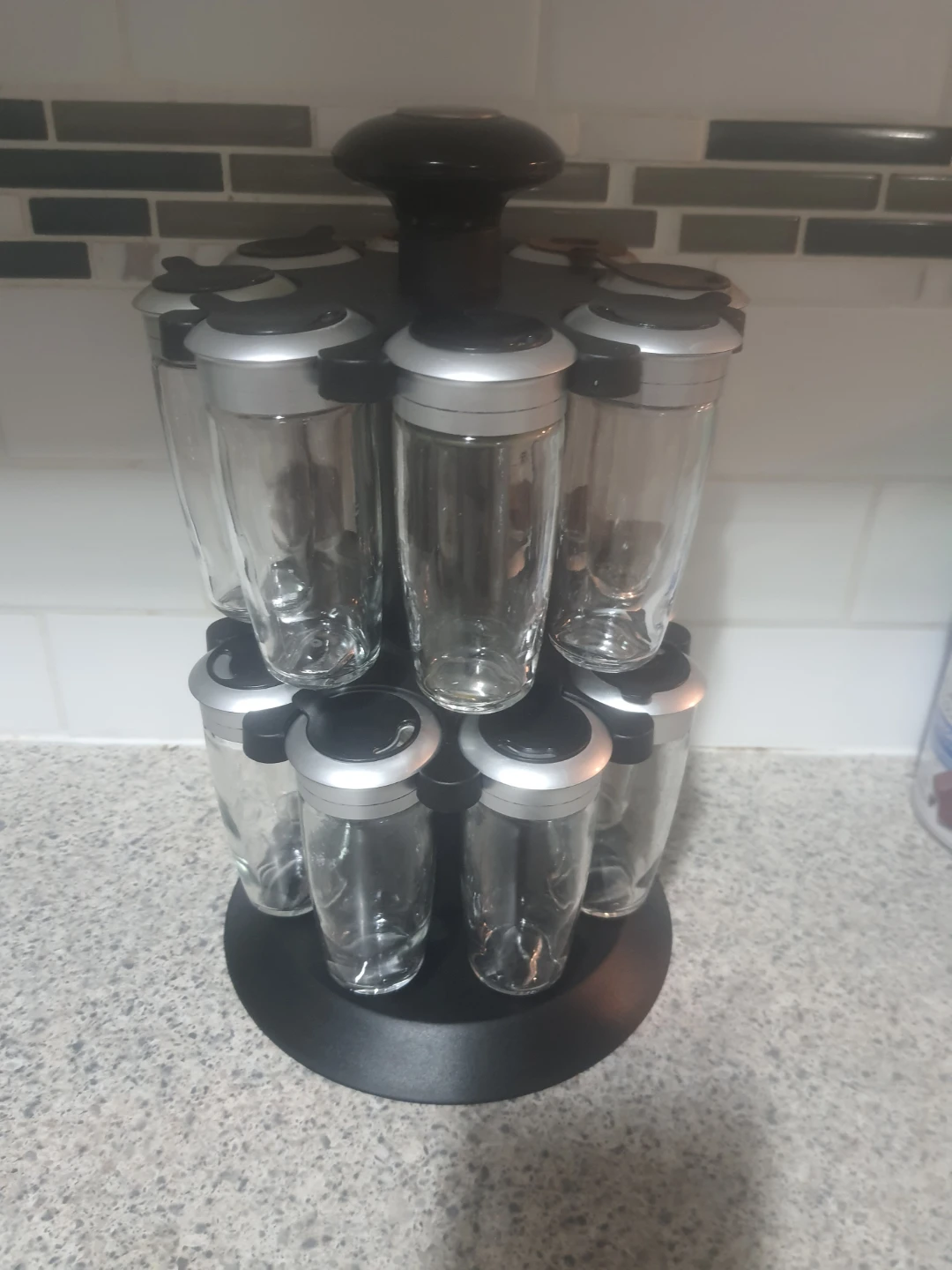 Trudeau Spice Carousel with 16 Bottles