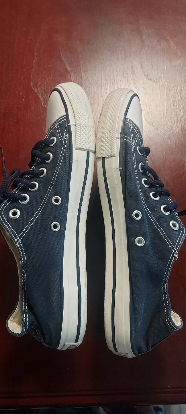 Navy Blue Canvas Sneakers - photo 2