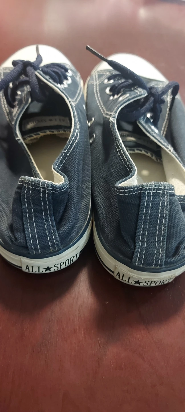 Navy Blue Canvas Sneakers - photo 3