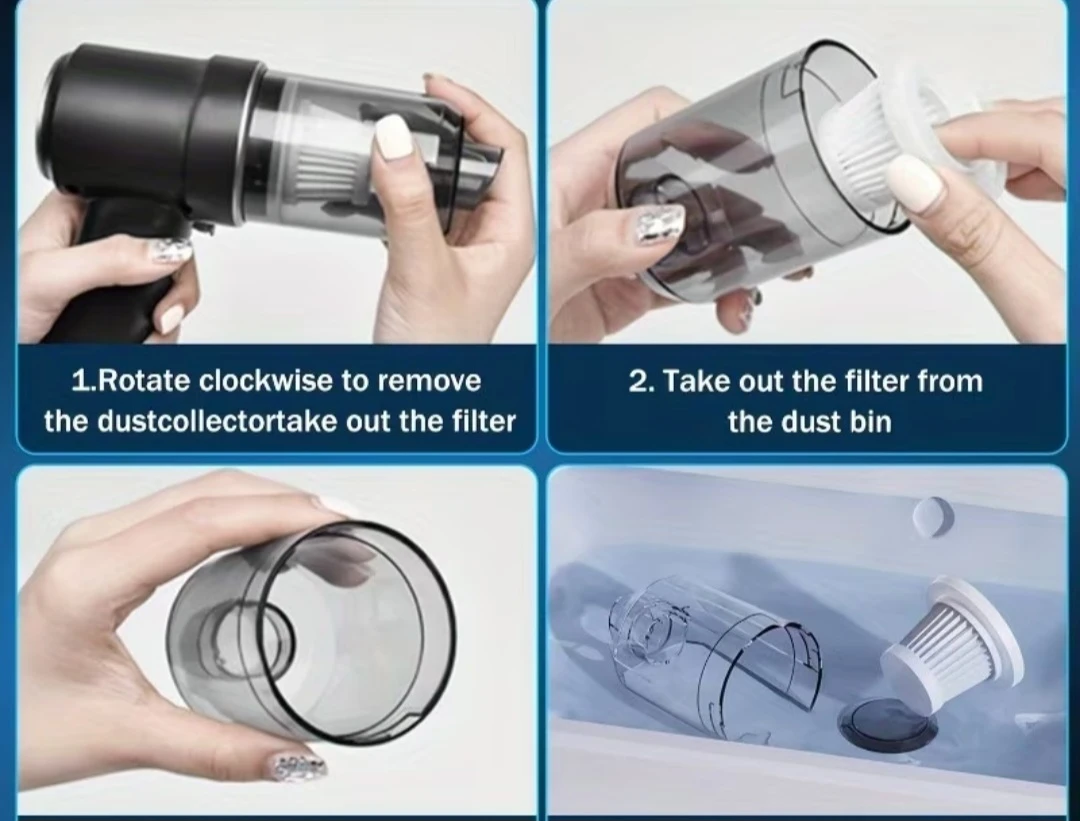 Portable Car Vacuum Cleaner with Attachments - photo 4