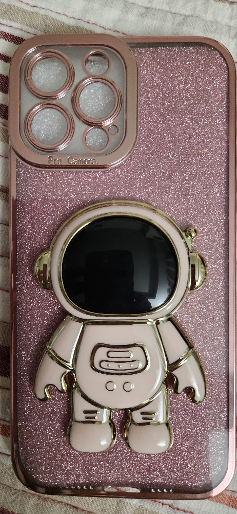Pink Glitter Astronaut Phone Case - photo 4