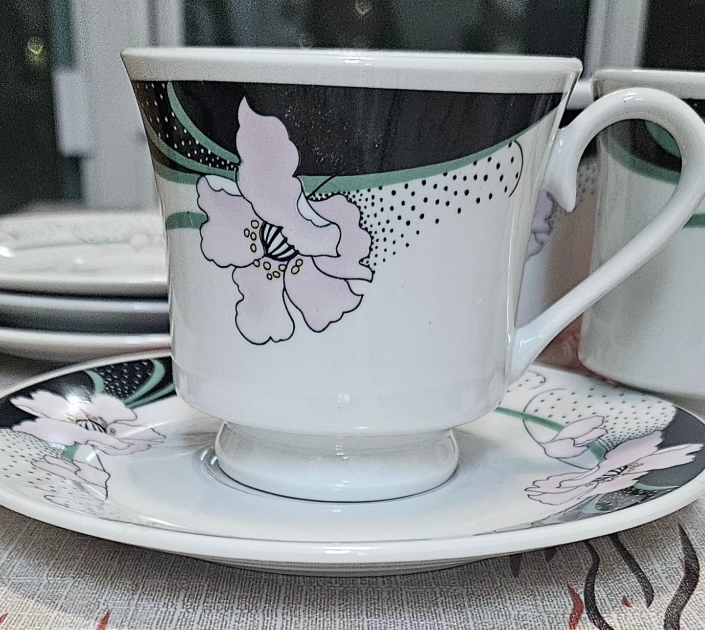 Floral Tea Cup & Saucer Set (4) - photo 2