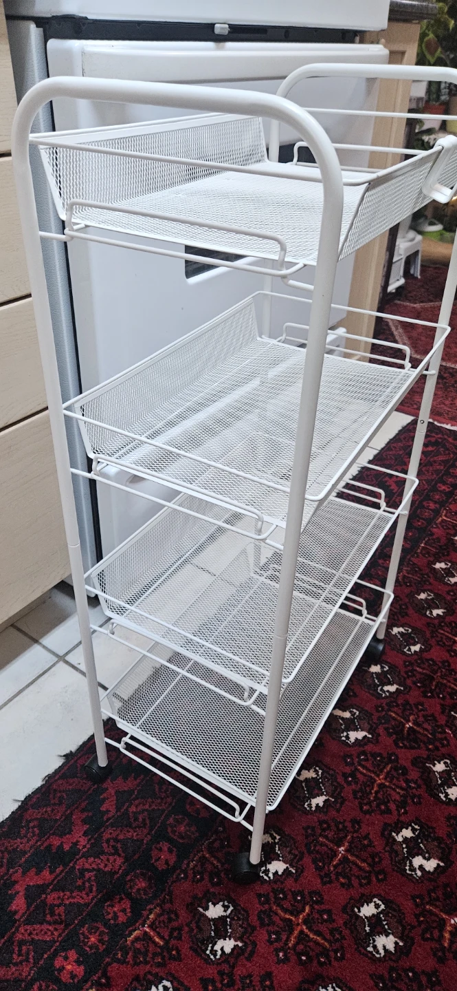 White Rolling Cart