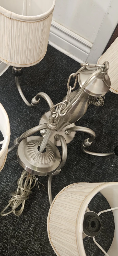 5-Light Chandelier with Fabric Shades - photo 4