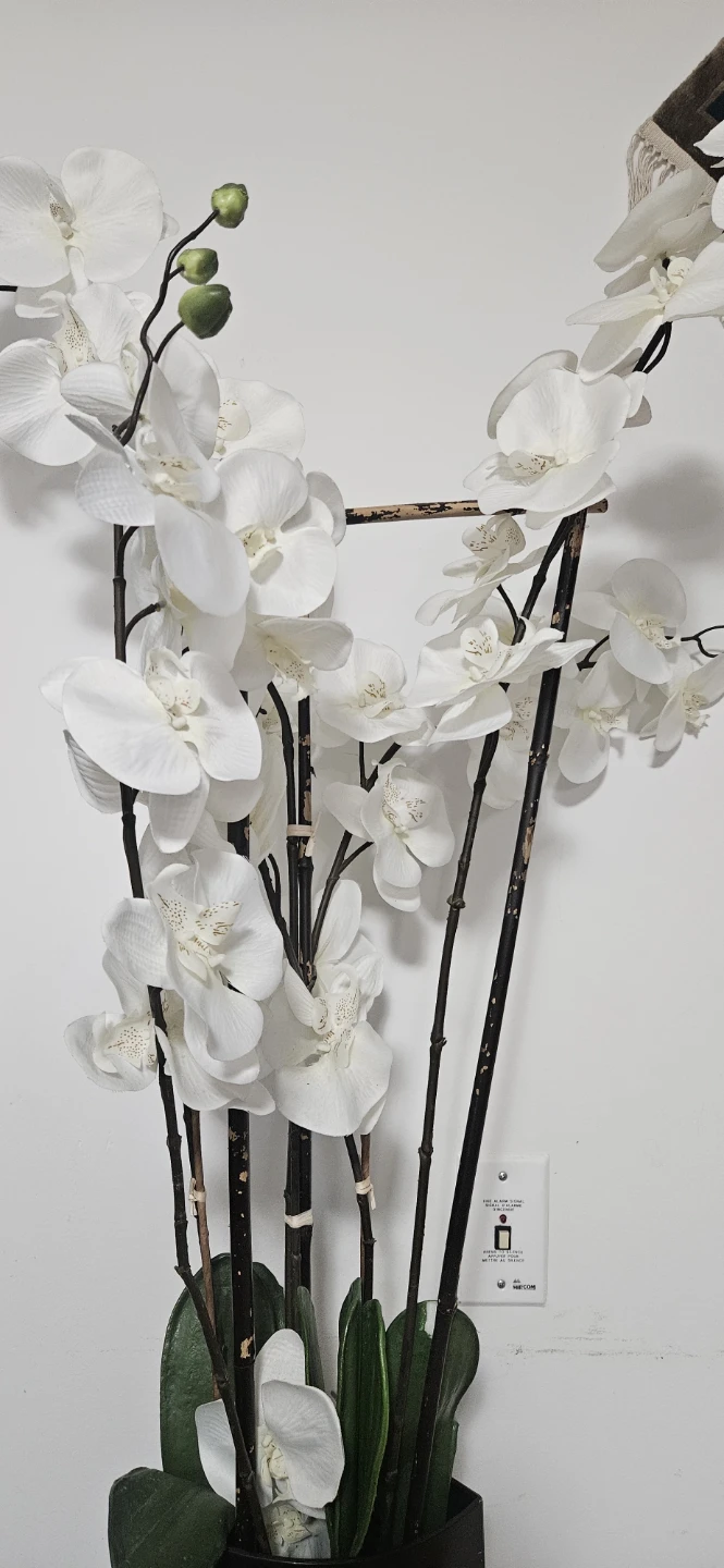 Artificial White Orchid Flower Arrangement - photo 3