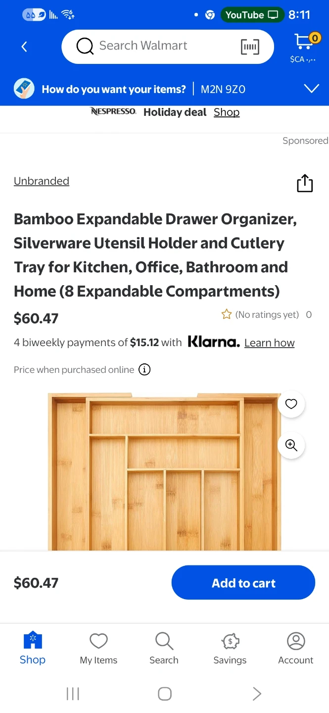 Expandable Bamboo Cutlery Drawer Organizer - photo 3