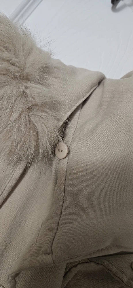 Nolliege Fur Hooded Beige Winter Coat - Size M , L - photo 4