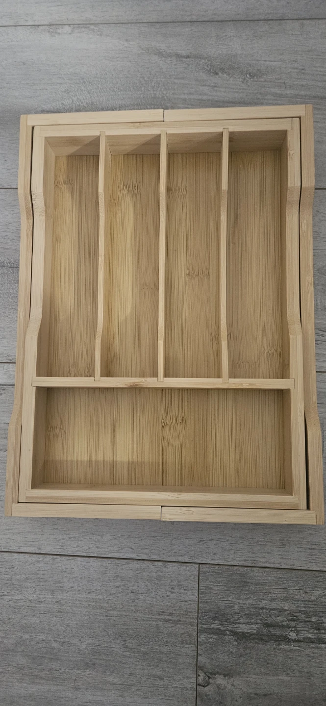 Expandable Bamboo Cutlery Drawer Organizer - photo 2