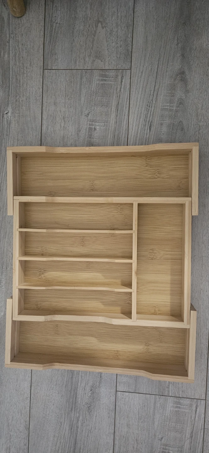 Expandable Bamboo Cutlery Drawer Organizer