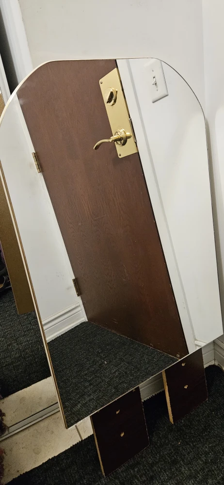 Marble-Look Dresser with Gold Handles and Marble-look Nightstand - photo 5