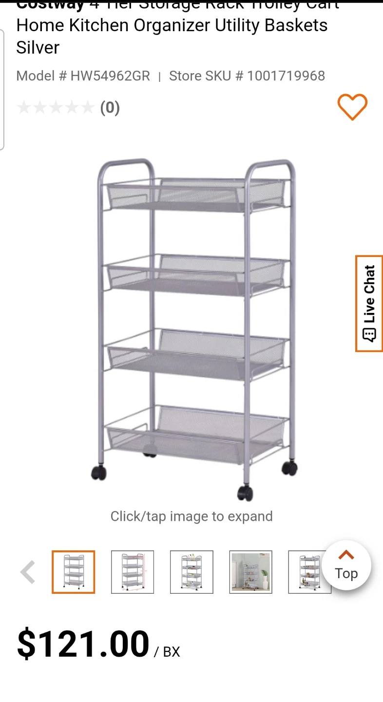 White Rolling Cart - photo 2